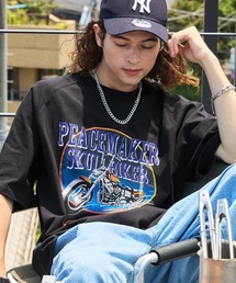 BARK MANHATTAN（バークマンハッタン）の「【BARK MANHATTAN】ヴィンテージライクデザイン オーバーサイズラグラン半袖Tシャツ（Tシャツ/カットソー）」