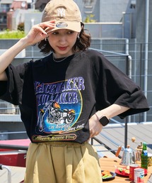 BARK MANHATTAN（バークマンハッタン）の「【BARK MANHATTAN】ヴィンテージライクデザイン オーバーサイズラグラン半袖Tシャツ（Tシャツ/カットソー）」