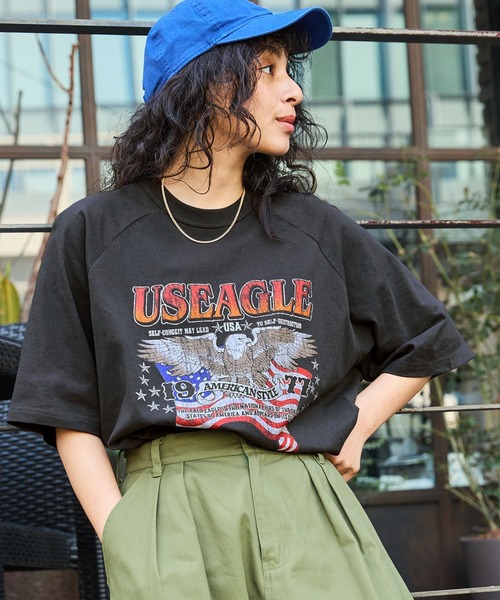 BARK MANHATTAN（バークマンハッタン）の「【BARK MANHATTAN】ヴィンテージライクデザイン オーバーサイズラグラン半袖Tシャツ（Tシャツ/カットソー・レディース・チャコール/グレー系4/オフホワイト/アッシュグレー/ブラック系3/グレー系9/グレー系8/グレー系7・M/L）」の16枚目の写真