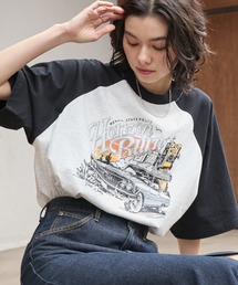 BARK MANHATTAN（バークマンハッタン）の「【BARK MANHATTAN】ヴィンテージライクデザイン オーバーサイズラグラン半袖Tシャツ（Tシャツ/カットソー）」