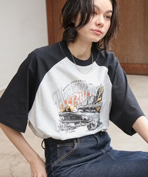 BARK MANHATTAN（バークマンハッタン）の「【BARK MANHATTAN】ヴィンテージライクデザイン オーバーサイズラグラン半袖Tシャツ（Tシャツ/カットソー）」