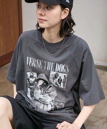 BARK MANHATTAN（バークマンハッタン）の「【BARK MANHATTAN】ヴィンテージライクデザイン オーバーサイズラグラン半袖Tシャツ（Tシャツ/カットソー）」