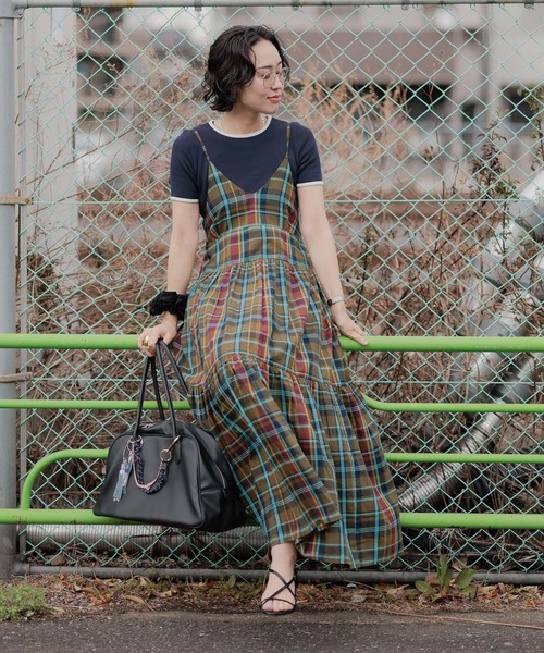 ジーナシス eL エル India マドラスチェックワンピース　完売色　グリーン 楽天市場】【SALE／54%OFF】Made in India Madras Check One
