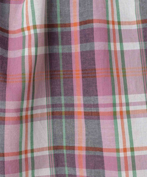 ジーナシス eL エル India マドラスチェックワンピース　完売色　グリーン セール】【eL】Made In India Madras Check One-piece/319955
