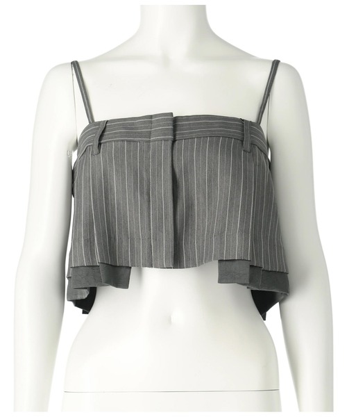 Settimissimo（セッティミッシモ）の「ヘリンボーン ストライプ レイヤード キャミソール（キャミソール・レディース・グレー/ベージュ・FREE）」の22枚目の写真