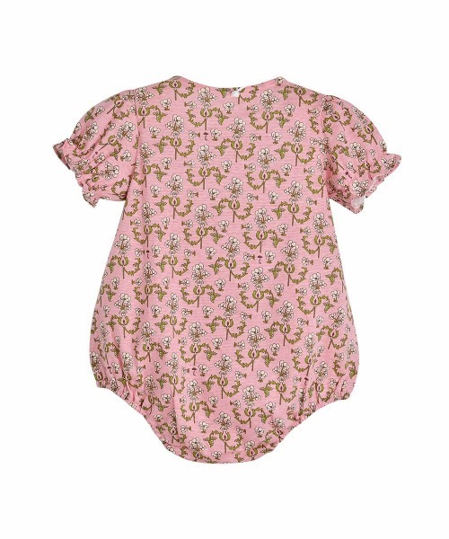 moimoln（モイモルン）の「アンティークフラワー半袖ロンパース（ロンパース・キッズ・ピンク・90cm/80ｃｍ/70cm）」の2枚目の写真
