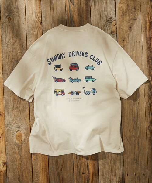 Jonas Claesson（ジョナスクレアッソン）の「JONAS CLAESSON/ジョナス クレアッソン In Side Out Sunday Drivers Club Tee/インサイドアウト サンデー ドライバーズクラブ Tシャツ/リバーシブル（Tシャツ/カットソー・メンズ・チャコールグレー/オフホワイト/ピンク/ネイビー・MEDIUM/LARGE）」の22枚目の写真