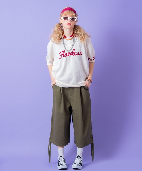 a.p.o.v.(エーピーオービー)の「a.p.o.v. フロントロゴ&アシンメトリー2ラインツートーンパイルニットポロシャツ(ポロシャツ・メンズ・アイボリー系2/アイボリー系1/グリーン/ネイビー・ONESIZE)」の9枚目の写真