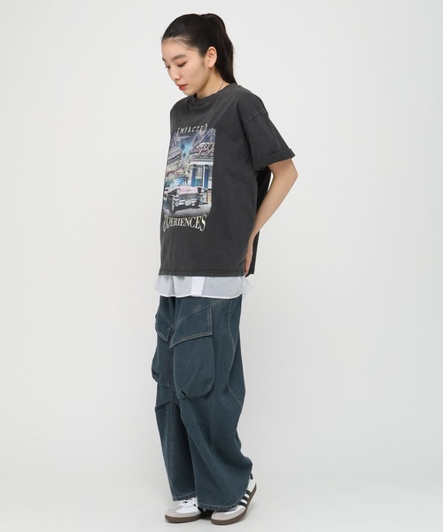 3.3 Field Trip （3.3フィールドトリップ）の「【新色追加】3.3 Field Trip／ビンテージカコウ半袖Tシャツ（Tシャツ/カットソー・レディース・ベージュ/チャコール/グレー・FREE）」の5枚目の写真