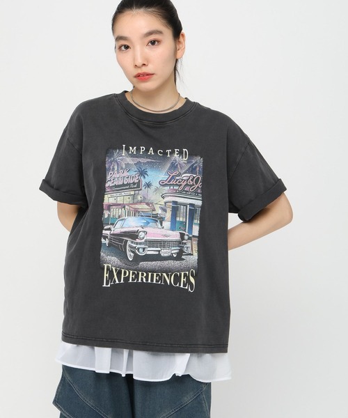 3.3 Field Trip （3.3フィールドトリップ）の「【新色追加】3.3 Field Trip／ビンテージカコウ半袖Tシャツ（Tシャツ/カットソー・レディース・ベージュ/チャコール/グレー・FREE）」の7枚目の写真