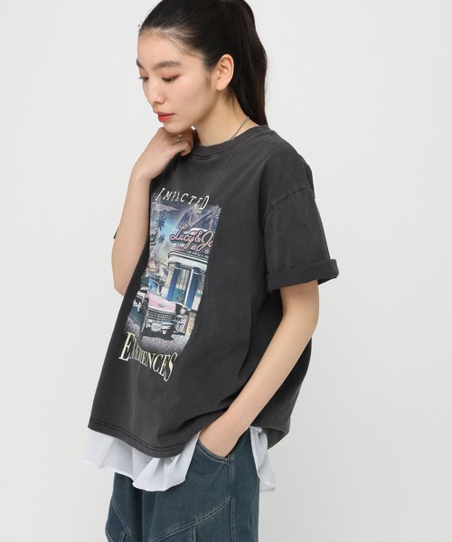 3.3 Field Trip （3.3フィールドトリップ）の「【新色追加】3.3 Field Trip／ビンテージカコウ半袖Tシャツ（Tシャツ/カットソー・レディース・ベージュ/チャコール/グレー・FREE）」の8枚目の写真