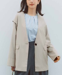 野々村友紀子さん×IEDIT 一枚持ってたら間違いない!「気温」と「気分」で袖がちぎれるジャケット〈グレージュ〉