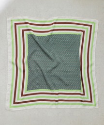 Monocoro toppi（モノコロトッピ）の「ヘッドスカーフ 55×55cm レトロ ヴィンテージ風 プリント 総柄 シルクタッチ（バンダナ/スカーフ）」