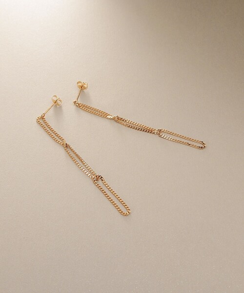 COCOSHNIK(ココシュニック)の「K10キヘイループ スタッドピアス(ピアス(両耳用)・レディース・その他1・00)」の1枚目の写真