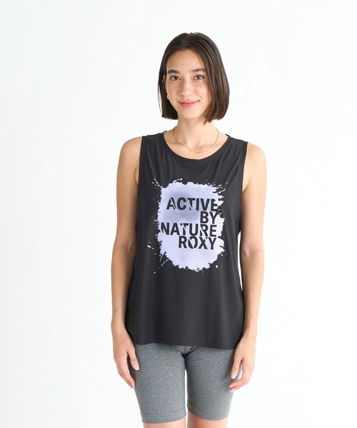 ROXY(ロキシー)の「PAINT YOUR LIFE /ロキシー水陸両用速乾フロントプリントタンクトップ(水着)(タンクトップ・レディース・グレー/ブラック/ホワイト・MEDIUM/LARGE/SMALL)」の14枚目の写真