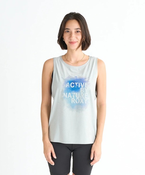 ROXY(ロキシー)の「PAINT YOUR LIFE /ロキシー水陸両用速乾フロントプリントタンクトップ(水着)(タンクトップ・レディース・グレー/ブラック/ホワイト・MEDIUM/LARGE/SMALL)」の6枚目の写真