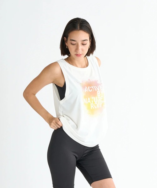 ROXY(ロキシー)の「PAINT YOUR LIFE /ロキシー水陸両用速乾フロントプリントタンクトップ(水着)(タンクトップ・レディース・グレー/ブラック/ホワイト・MEDIUM/LARGE/SMALL)」の16枚目の写真