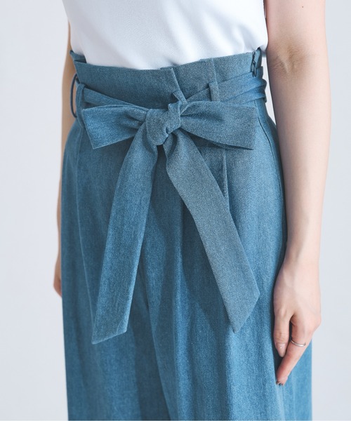 MISCH MASCH（ミッシュマッシュ）の「ワイドレッグパンツ（デニムパンツ・レディース・ネイビー/ブルー・マルチサイズ）」の17枚目の写真