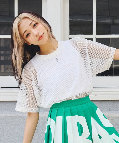 DURAS（デュラス）の「メッシュオーバーTシャツ（Tシャツ/カットソー・レディース・ブラック/ブルー/ホワイト・SMALL/MEDIUM）」の15枚目の写真