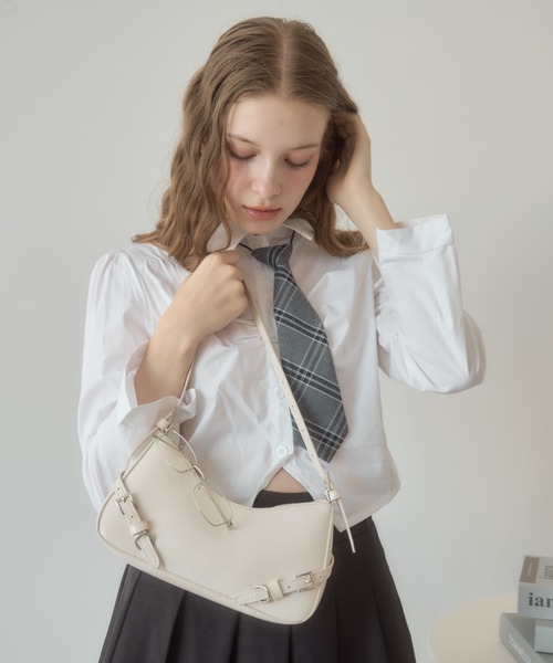 Birthday room（バースデイルーム）の「ベルトワンハンドルショルダーバッグ/belt handle shoulder bag（ショルダーバッグ・レディース・ライトブルー/ピンク/アイボリー・FREE）」の8枚目の写真