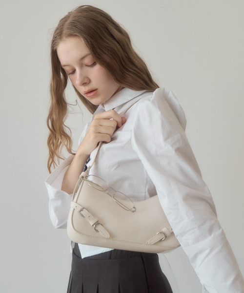 Birthday room（バースデイルーム）の「ベルトワンハンドルショルダーバッグ/belt handle shoulder bag（ショルダーバッグ・レディース・ライトブルー/ピンク/アイボリー・FREE）」の7枚目の写真