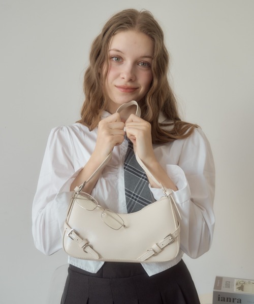 Birthday room（バースデイルーム）の「ベルトワンハンドルショルダーバッグ/belt handle shoulder bag（ショルダーバッグ・レディース・ライトブルー/ピンク/アイボリー・FREE）」の6枚目の写真