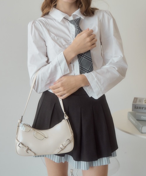 Birthday room（バースデイルーム）の「ベルトワンハンドルショルダーバッグ/belt handle shoulder bag（ショルダーバッグ・レディース・ライトブルー/ピンク/アイボリー・FREE）」の5枚目の写真