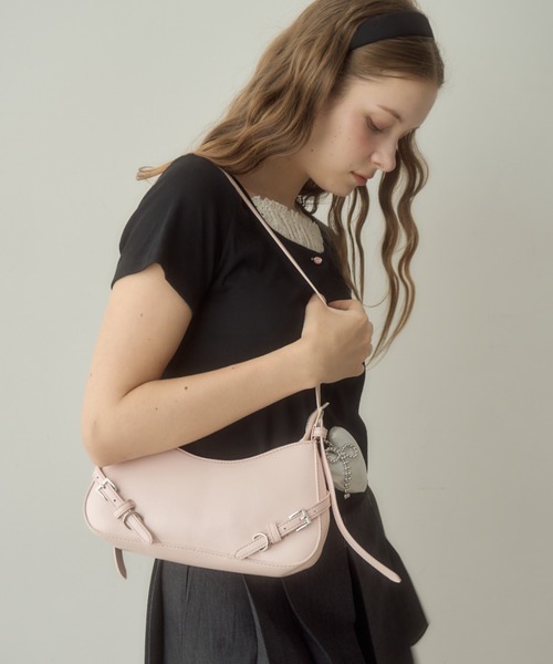 Birthday room（バースデイルーム）の「ベルトワンハンドルショルダーバッグ/belt handle shoulder bag（ショルダーバッグ・レディース・ライトブルー/ピンク/アイボリー・FREE）」の17枚目の写真