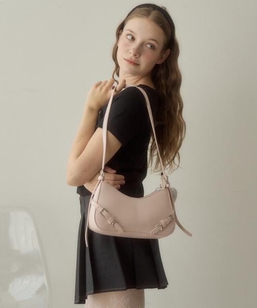 Birthday room（バースデイルーム）の「ベルトワンハンドルショルダーバッグ/belt handle shoulder bag（ショルダーバッグ・レディース・ライトブルー/ピンク/アイボリー・FREE）」の16枚目の写真