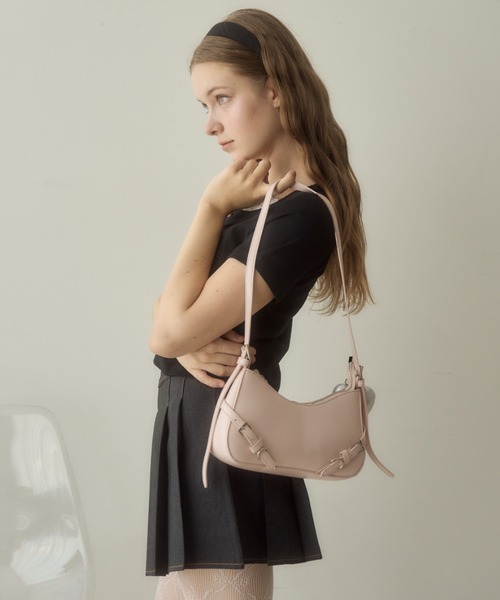 Birthday room（バースデイルーム）の「ベルトワンハンドルショルダーバッグ/belt handle shoulder bag（ショルダーバッグ・レディース・ライトブルー/ピンク/アイボリー・FREE）」の15枚目の写真