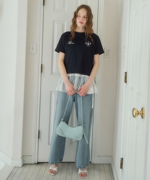 Birthday room（バースデイルーム）の「ベルトワンハンドルショルダーバッグ/belt handle shoulder bag（ショルダーバッグ・レディース・ライトブルー/ピンク/アイボリー・FREE）」の13枚目の写真