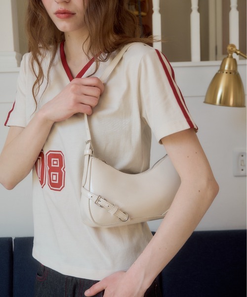 Birthday room（バースデイルーム）の「ベルトワンハンドルショルダーバッグ/belt handle shoulder bag（ショルダーバッグ・レディース・ライトブルー/ピンク/アイボリー・FREE）」の4枚目の写真