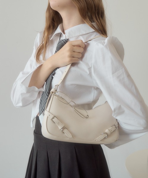 Birthday room（バースデイルーム）の「ベルトワンハンドルショルダーバッグ/belt handle shoulder bag（ショルダーバッグ・レディース・ライトブルー/ピンク/アイボリー・FREE）」の12枚目の写真
