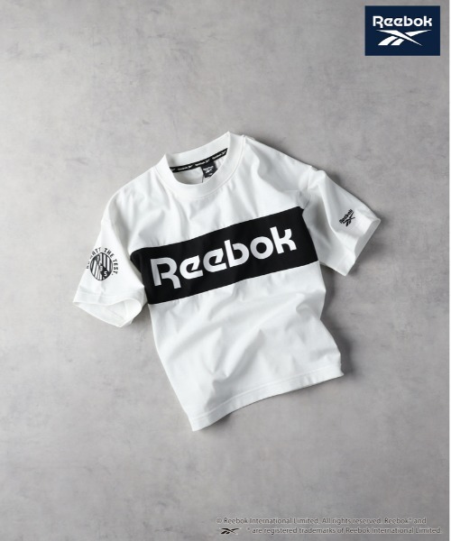 Right-on(ライトオン)の「【Reebok】【Reebok】パネル切り替えTシャツ(Tシャツ/カットソー・キッズ・ブラック/ホワイト/ブルー・140/150/160/130)」の1枚目の写真