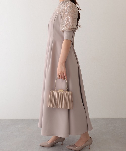 Lace Ladies(レースレディース)の「ソリッドカラー プリーツ スクエア パーティー バッグ(クラッチバッグ・レディース・ライトピンク/ブラック/ベージュ・FREE)」の12枚目の写真
