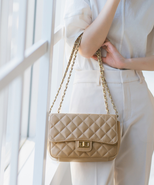 maison-vincent（メゾンヴァンサン）の「《追加15》Maison Vincent/メゾンヴァンサン チェーンバッグ（ショルダーバッグ・レディース・ベージュ/ブラック・FREE）」の2枚目の写真