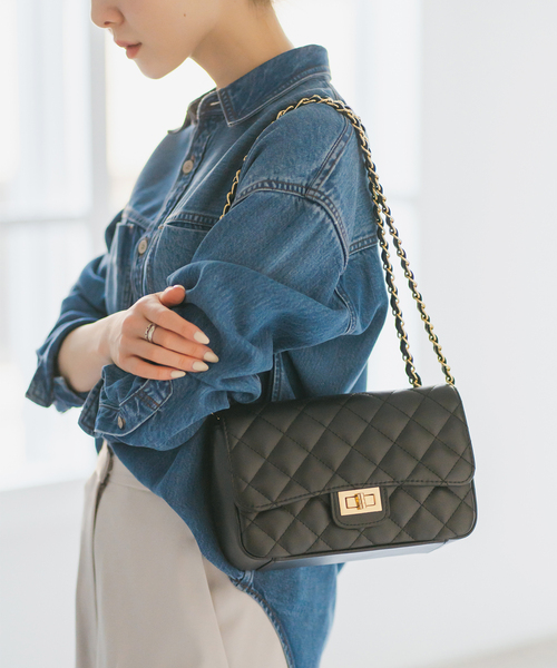 maison-vincent（メゾンヴァンサン）の「《追加15》Maison Vincent/メゾンヴァンサン チェーンバッグ（ショルダーバッグ・レディース・ベージュ/ブラック・FREE）」の9枚目の写真