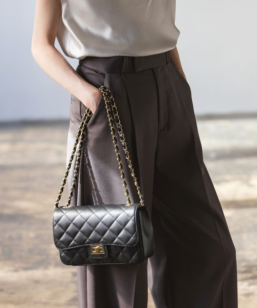 maison-vincent（メゾンヴァンサン）の「《追加15》Maison Vincent/メゾンヴァンサン チェーンバッグ（ショルダーバッグ・レディース・ベージュ/ブラック・FREE）」の4枚目の写真