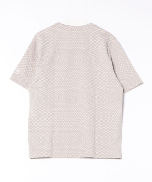 renoma HOMME（レノマオム）の「【ウォッシャブル】レノマ オム ランダムジャガード クルーネック ストレッチ半袖Tシャツ（Tシャツ/カットソー・メンズ・ホワイト/ブラック・MEDIUM/LARGE/X-LARGE）」の3枚目の写真