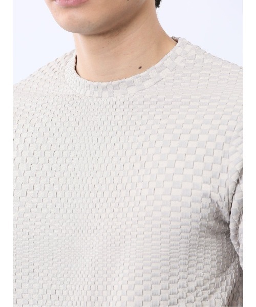 renoma HOMME（レノマオム）の「【ウォッシャブル】レノマ オム ランダムジャガード クルーネック ストレッチ半袖Tシャツ（Tシャツ/カットソー・メンズ・ホワイト/ブラック・MEDIUM/LARGE/X-LARGE）」の17枚目の写真