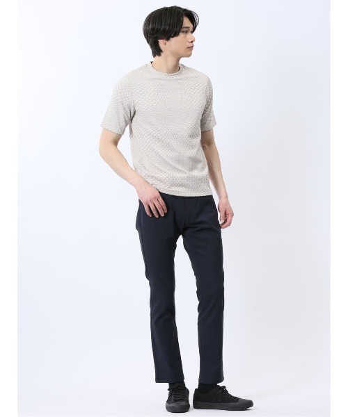 renoma HOMME（レノマオム）の「【ウォッシャブル】レノマ オム ランダムジャガード クルーネック ストレッチ半袖Tシャツ（Tシャツ/カットソー・メンズ・ホワイト/ブラック・MEDIUM/LARGE/X-LARGE）」の11枚目の写真