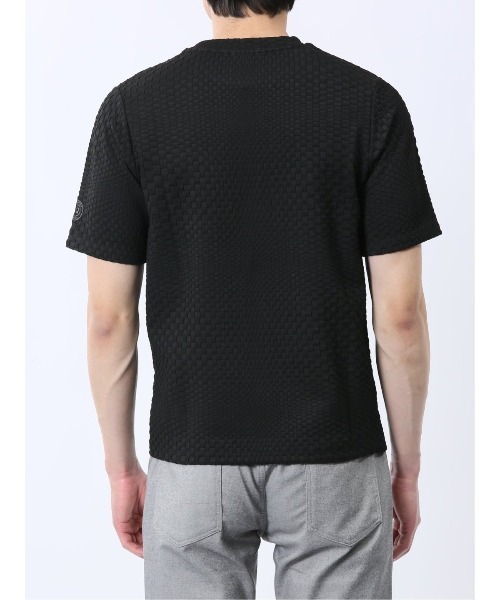 renoma HOMME（レノマオム）の「【ウォッシャブル】レノマ オム ランダムジャガード クルーネック ストレッチ半袖Tシャツ（Tシャツ/カットソー・メンズ・ホワイト/ブラック・MEDIUM/LARGE/X-LARGE）」の15枚目の写真