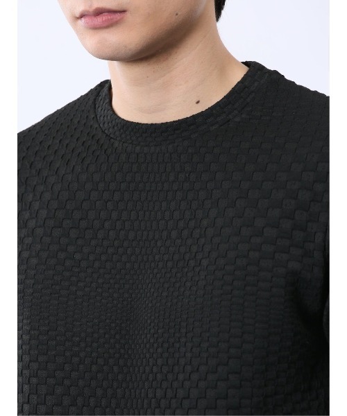 renoma HOMME（レノマオム）の「【ウォッシャブル】レノマ オム ランダムジャガード クルーネック ストレッチ半袖Tシャツ（Tシャツ/カットソー・メンズ・ホワイト/ブラック・MEDIUM/LARGE/X-LARGE）」の16枚目の写真