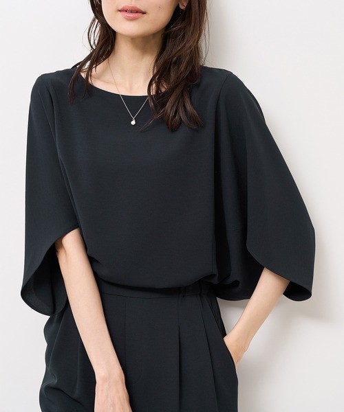 イージーケア】ジョーゼットドルマンブラウス/セットアップ対応