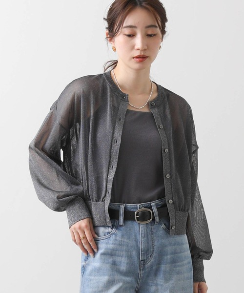 anana（アナナ）の「ラメシアークルーネックカーディガン（カーディガン/ボレロ・レディース・チャコールグレー/シルバー/シャンパン・FREE）」の11枚目の写真