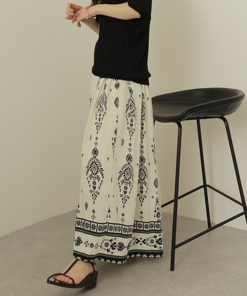 スカート SOFT PILLAR LONG SKIRT Straight Long Skirt | cizatto
