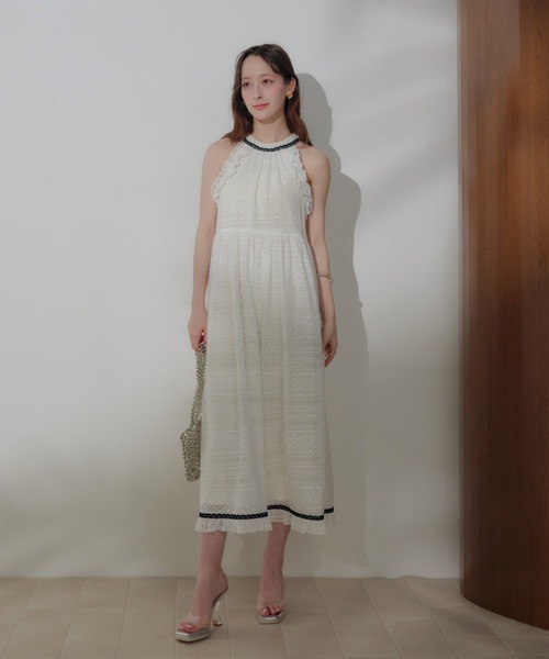 ECREL レースフリルアメスリワンピース レースフリルアメスリワンピース（ワンピース）｜ECREL