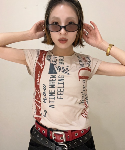 JEANASIS（ジーナシス）の「【25quee】ヴィンテージロゴチビTEE/575735