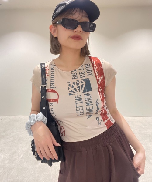 25quee】ヴィンテージロゴチビTEE/575735（Tシャツ/カットソー