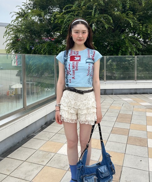 JEANASIS（ジーナシス）の「【25quee】ヴィンテージロゴチビTEE/575735（Tシャツ/カットソー・レディース・ブルー系その他/ベージュ系その他/レッド系その他/ブラック系その他・FREE）」の5枚目の写真